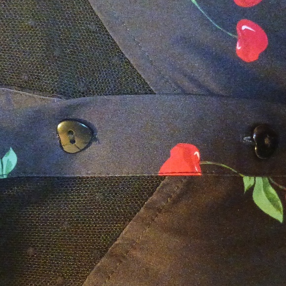 Belle Poque Dress With Cherries 2xl - Picture 6 of 7